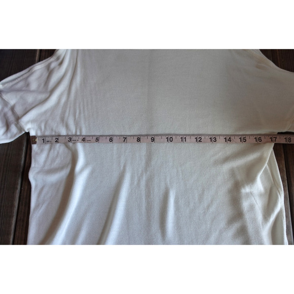 Only Our Story Top Womens XS White Cold Shoulder Star Stud Minimalist Sweater - Picture 6 of 8